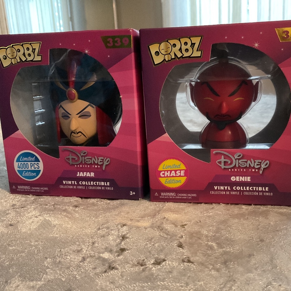 Funko Dorbz Disney Jafar and Genie Vinyl Collectible #337 & 339